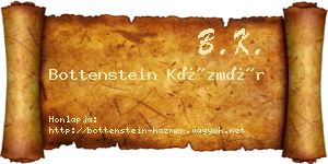 Bottenstein Kázmér névjegykártya